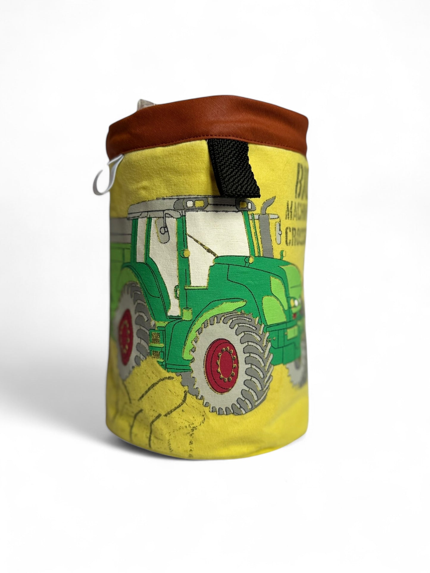 Handmad chalkbag from Tractor TShirt with magnetic closure