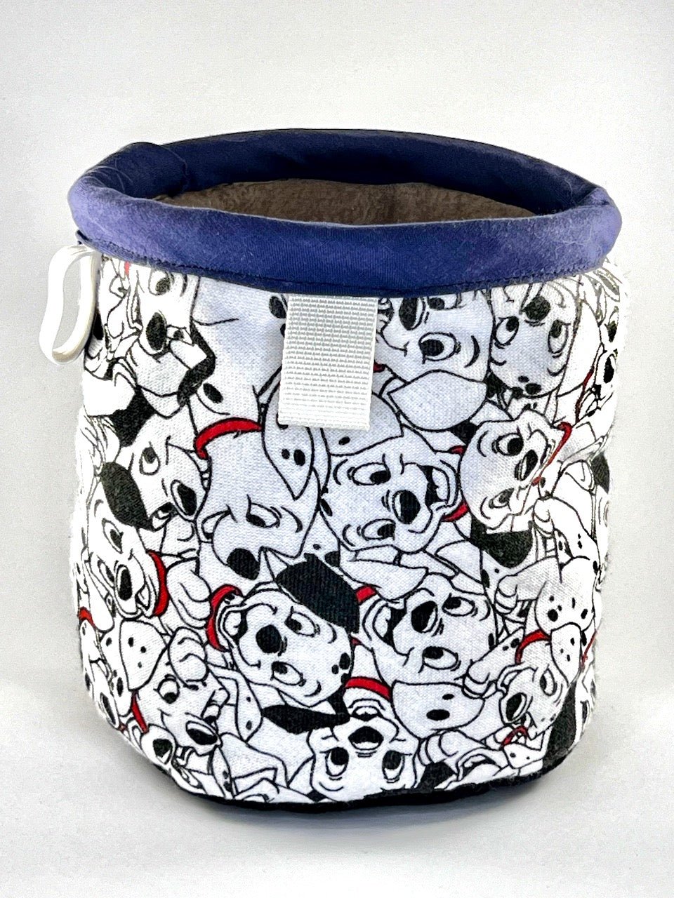 Magnetic chalkbag from upcycled material showing 1001 dalmations