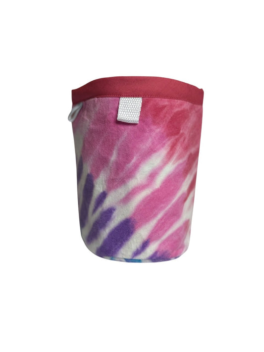 Chalk Bag ready for DIY tie dye, handcrafted from upcycled materials with a secure magnetic closure.